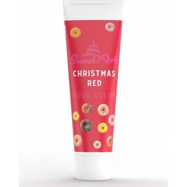 SweetArt gelová barva tuba Christmas Red (30 g)