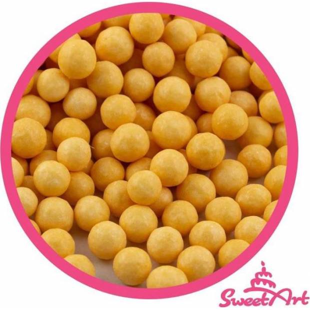 SweetArt cukrové perly zlatožluté matné 5 mm (80 g)