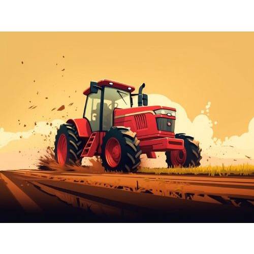 Jedlý papír traktor kreslený A4 - PICTURE