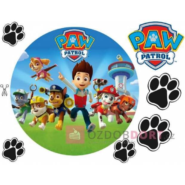 Jedlý papír k vystříhnutí Paw Patrol - Pictu Hap