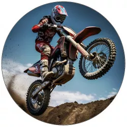 Jedlý papír jezdec motocross při skoku 19,5cm