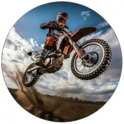 Jedlý papír jezdec motocrossu 19,5cm