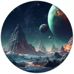 Jedlý papír planeta s krátery 2 19,5cm
