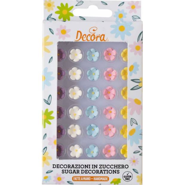 Cukrová dekorace mini květy, 30ks - Decora