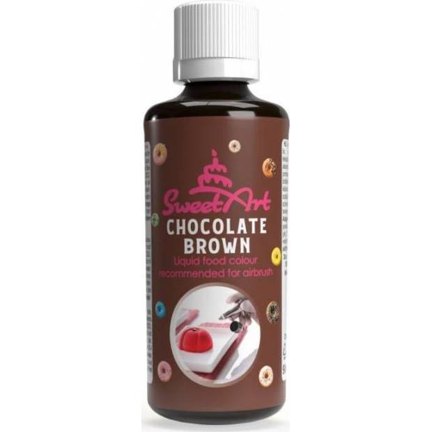 SweetArt airbrush barva tekutá Chocolate Brown (90 ml)