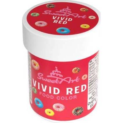SweetArt gelová barva Vivid Red (30 g)
