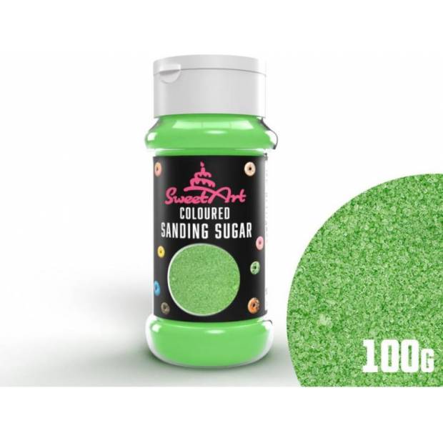 SweetArt dekorační cukr světle zelený (100 g)