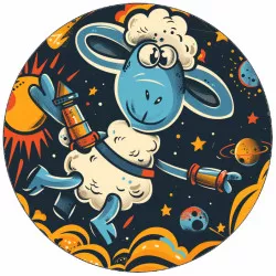 Jedlý papír ovečka Shaun a planety 19,5 cm