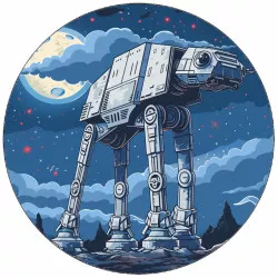 Jedlý papír Star wars AT-AT Walker ve tmě 19,5 cm