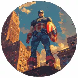 Jedlý papír kapitán America 19,5 cm
