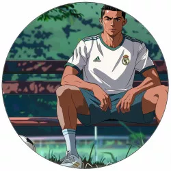 Jedlý papír Cristiano Ronaldo na lavičce animace 19,5 cm