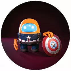 Jedlý papír Among us Kapitán Amerika 19,5 cm
