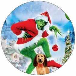 Jedlý papír Grinch se psem 19,5 cm