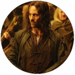 Jedlý papír Pán prstenů Aragorn s bojovníky 19,5 cm