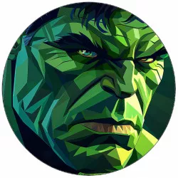 Jedlý papír Hulk zblízka 19,5 cm