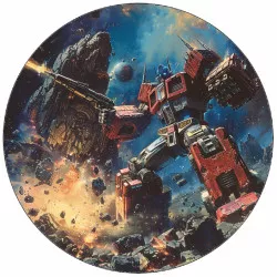 Jedlý papír Transformers Optimus a Megatron 19,5 cm