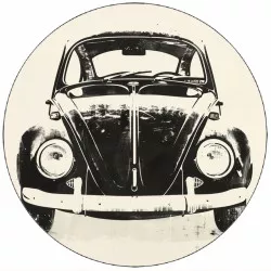 Jedlý papír Wolkswagen beatle černý 19,5 cm