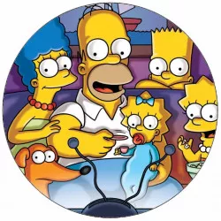 Jedlý papír Simpsonovi na gauči 19,5 cm