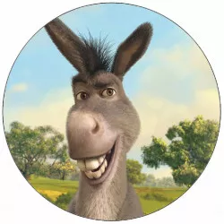 Jedlý papír Shrek oslík 19,5 cm