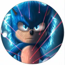 Jedlý papír Sonic a laserové paprsky 19,5 cm