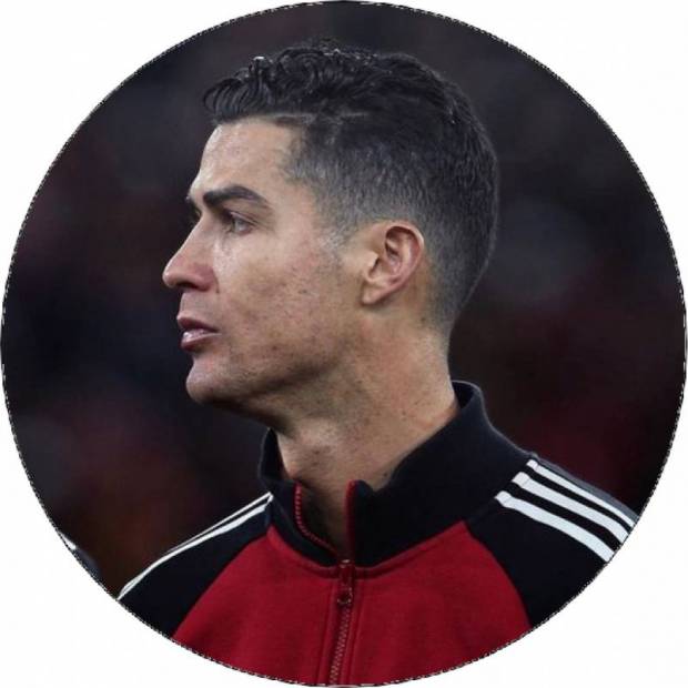 Jedlý papír Cristiano Ronaldo z profilu 19,5 cm