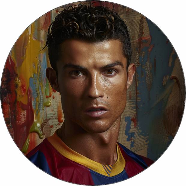 Jedlý papír Cristiano Ronaldo v dresu Barcelony 19,5 cm