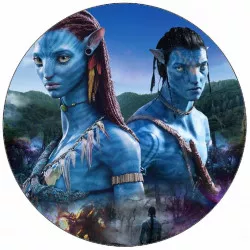Jedlý papír Avatar silueta stromu 19,5 cm