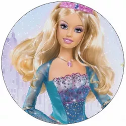 Jedlý papír Barbie princezna 19,5 cm