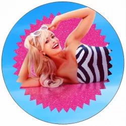 Jedlý papír Barbie (Margot Robbie) 19,5 cm