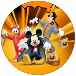 Jedlý papír Kačer Donald, Mickey a Goofy Halloween 19,5 cm