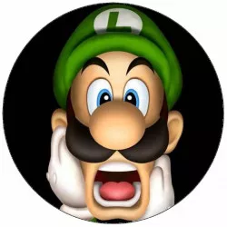 Jedlý papír Super Mario Luigi na černém pozadí 19,5 cm