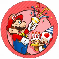 Jedlý papír Super Mario oslava 19,5 cm