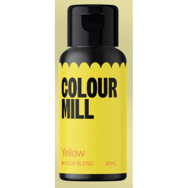 Aqua blend 20ml yellow 20ml - colour mill