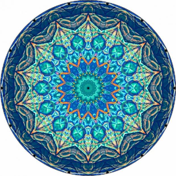 Jedlý papír modrá mandala 19,5 cm