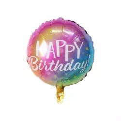Fóliový balónek kulatý Happy Birthday 46cm - Cakesicq