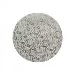 Pevná podložka stříbrná 30cm kulatá síla 1,2cm - Cakesicq