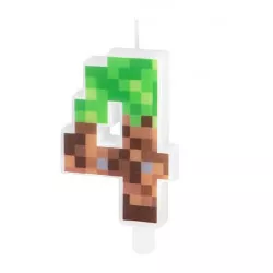 Svíčka minecraft 7cm číslo 4 - Party Pal