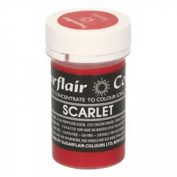 Gelová barva scarlet pastelová 25g - Sugarflair