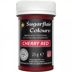 Gelová barva cherry red pastelová 25 g - Sugarflair