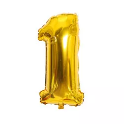 Fóliový balónek číslo jedna zlatý 102cm - Cakesicq