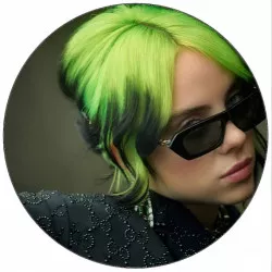 Jedlý papír Billie Eilish zelené vlasy 19,5 cm