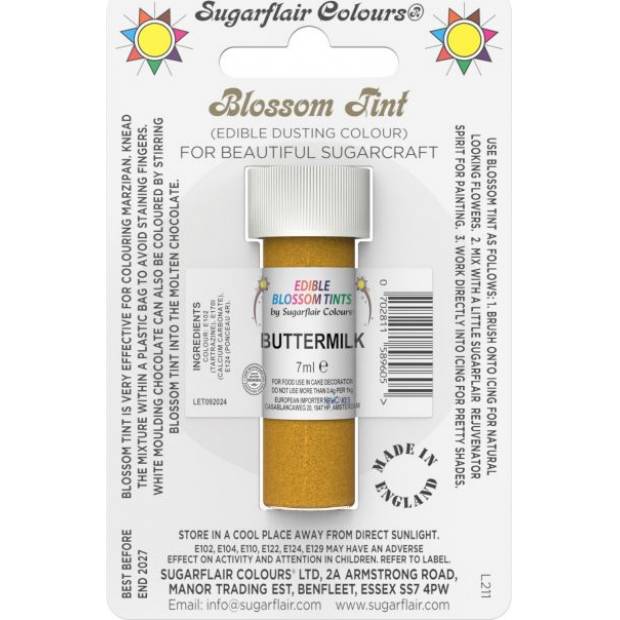 Jedlá prachová barva buttermilk 7ml - Sugarflair