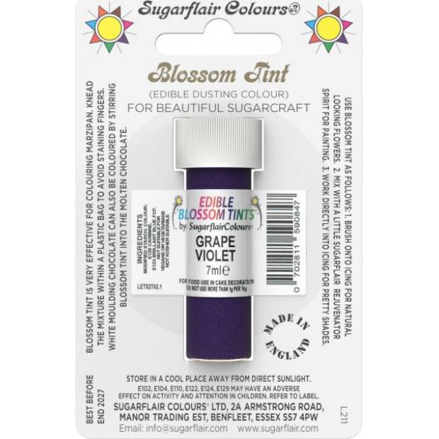 Jedlá prachová barva grape violet 7ml - Sugarflair