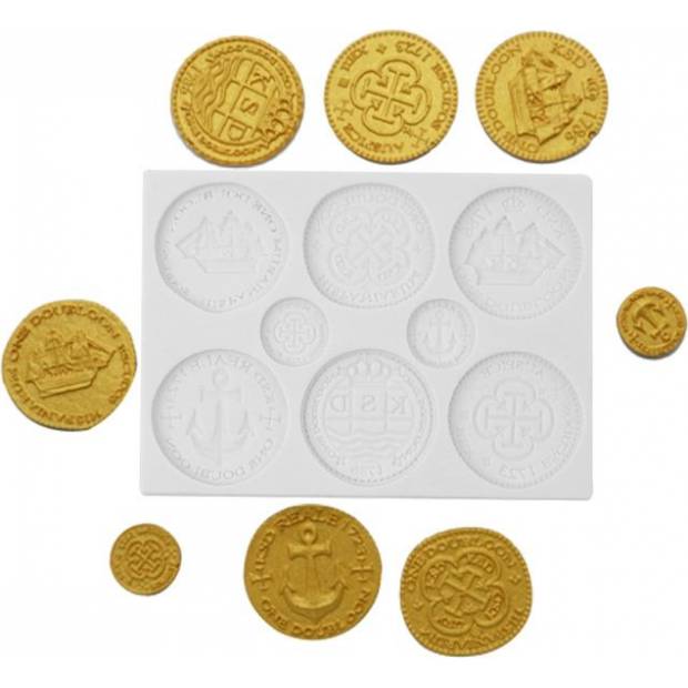Silikonová formička staré peníze dukáty 10x7,5cm - Cakesicq