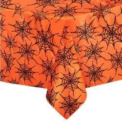 Ubrus oranžový pavučiny 274x137cm - Party Pal