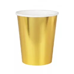 Papírové kelímky zlaté 220ml 6ks - Party Pal