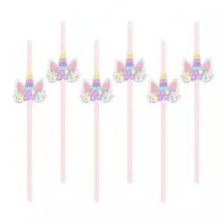 Brčka unicorn 6ks 19,5cm - Party Pal