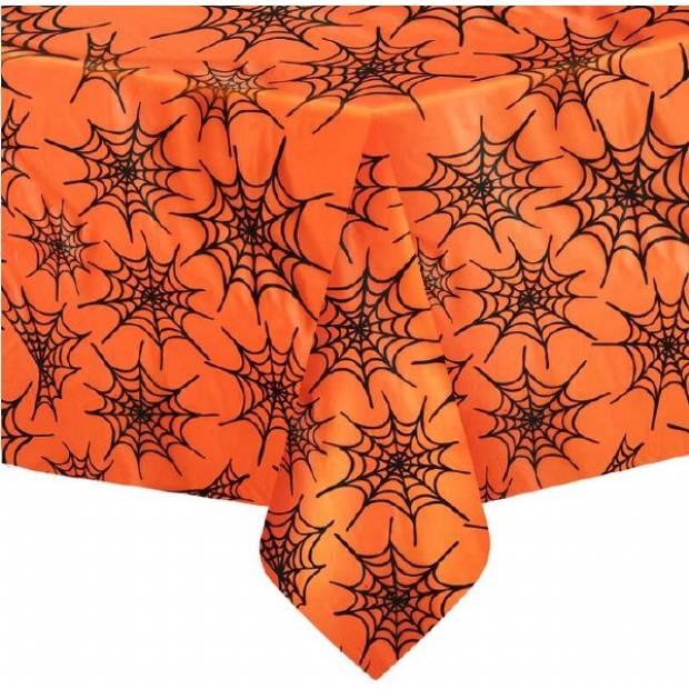 Ubrus oranžový pavučiny 274x137cm - Party Pal