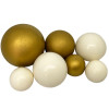 Čokoládové koule 7ks bílo zlaté - K Decor