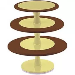Třípatrový stojan na cukrářské výrobky hnědý 24cm, 30cm, 35cm - Silikomart